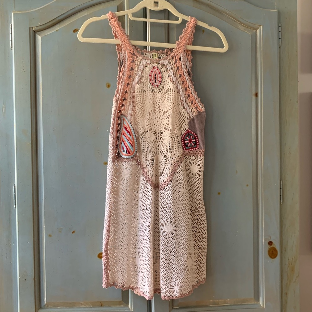 Free People Crochet Mini Dress